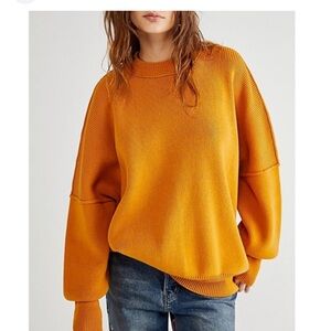 Free People Vibrant Mustard Sweater